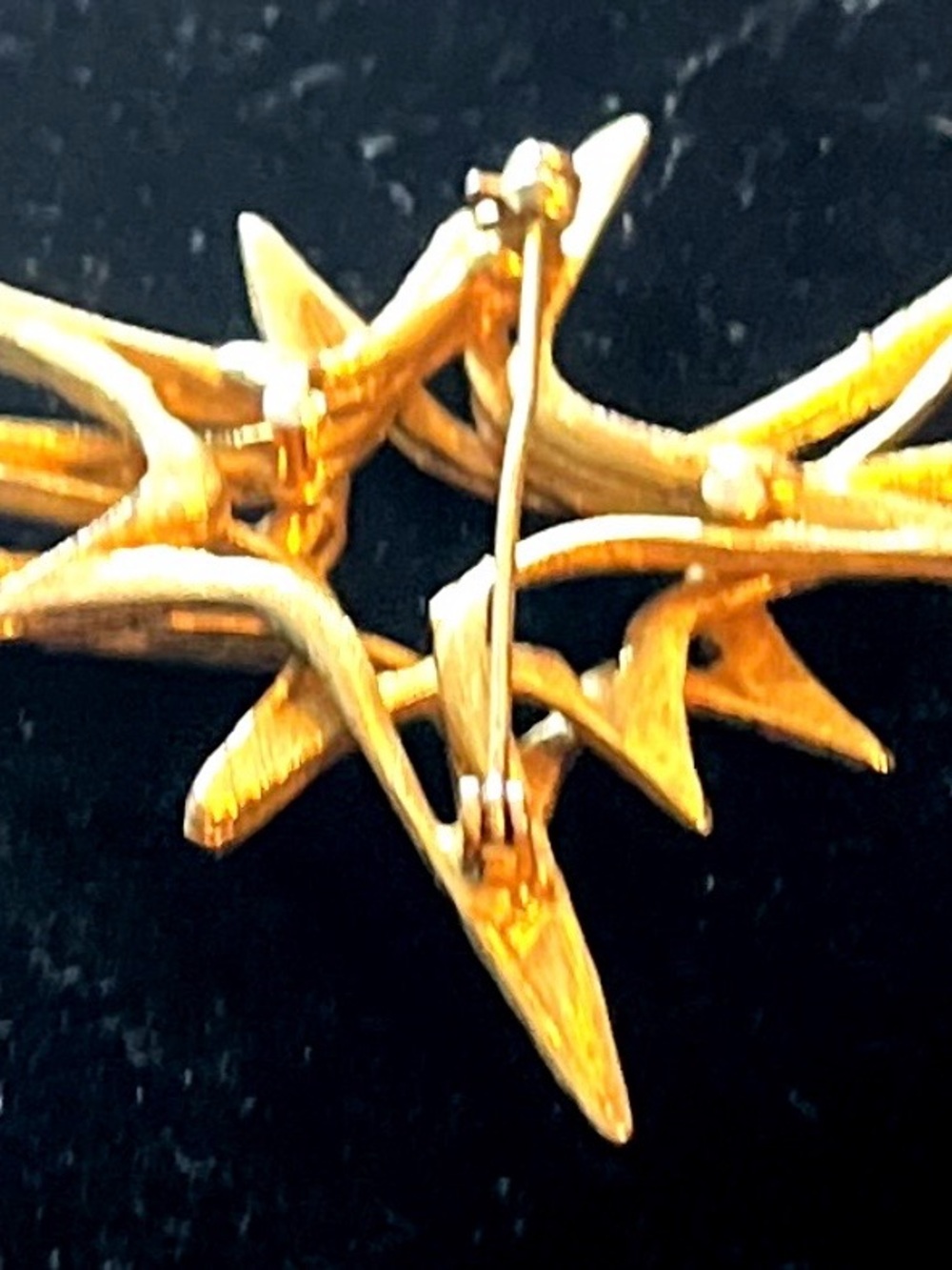 Radiant Gold-tone  Starburst Pin Brooch - Women's Jewelry - Picture 2 of 5